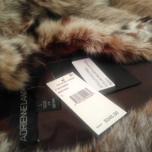 Adrienne Landau Leopard Print Rabbit-Fur Vest - Picture 5 of 7